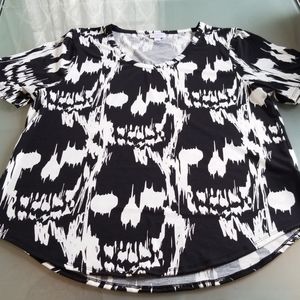 Abstract Skull print shirt